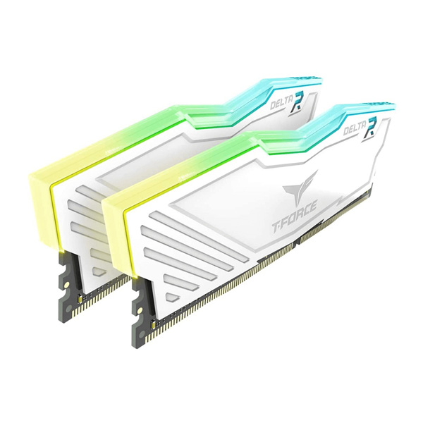 رم کامپیوتر DDR4 دو کاناله 3200 مگاهرتز CL16 تیم گروپ مدل DELTA RGB ظرفیت 32 گیگابایت