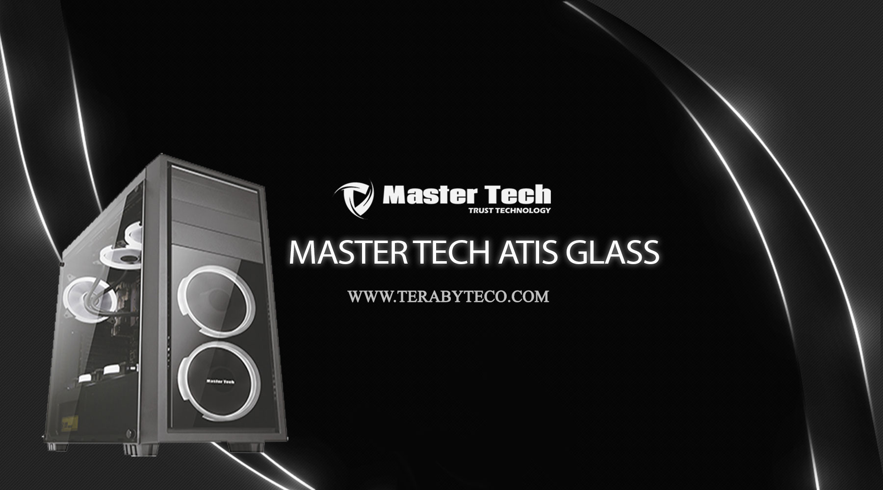 کیس کامپیوتر مستر تک مدل Master Tech ATIS GLASS