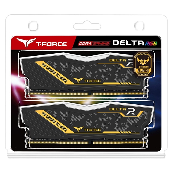 رم کامپیوتر DDR4 دو کاناله 3200 مگاهرتز CL16 تیم گروپ مدل DELTA TUF ظرفیت 16 گیگابایت