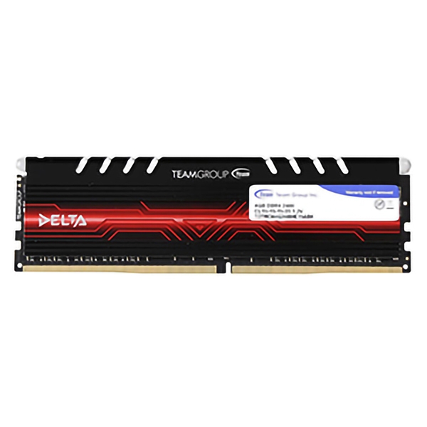 رم کامپیوتر DDR4 تک کاناله 2400 مگاهرتز CL15 تیم گروپ مدل DELTA ظرفیت 16 گیگابایت