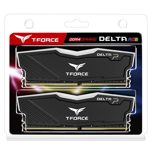 رم کامپیوتر DDR4 دو کاناله 3000 مگاهرتز CL16 تیم گروپ مدل DELTA RGB ظرفیت 16 گیگابایت