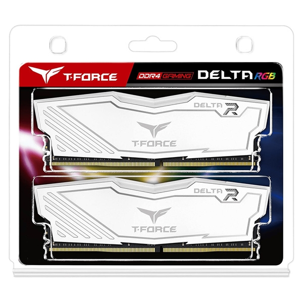 رم کامپیوتر DDR4 دو کاناله 3000 مگاهرتز CL16 تیم گروپ مدل DELTA RGB ظرفیت 16 گیگابایت