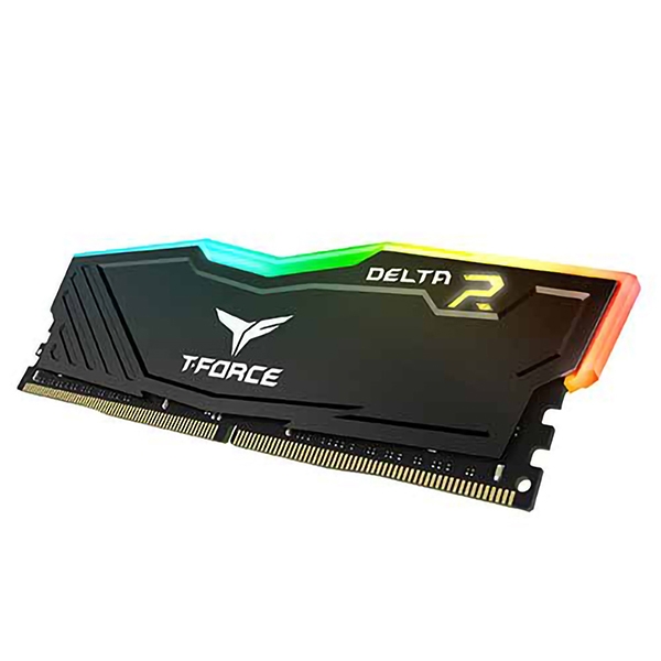 رم کامپیوتر DDR4 دو کاناله 2400 مگاهرتز CL15 تیم گروپ مدل DELTA RGB  ظرفیت 16 گیگابایت