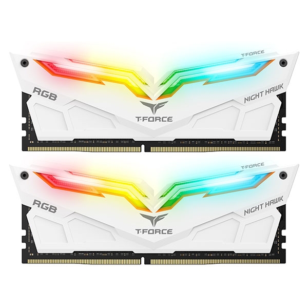رم کامپیوتر DDR4 دو کاناله 3600 مگاهرتز CL18 تیم گروپ مدل NIGHT HAWK RGB ظرفیت 32 گیگابایت