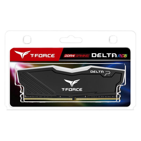 رم کامپیوتر DDR4 تک کاناله 3000 مگاهرتز CL16 تیم گروپ مدل DELTA RGB  ظرفیت 16 گیگابایت