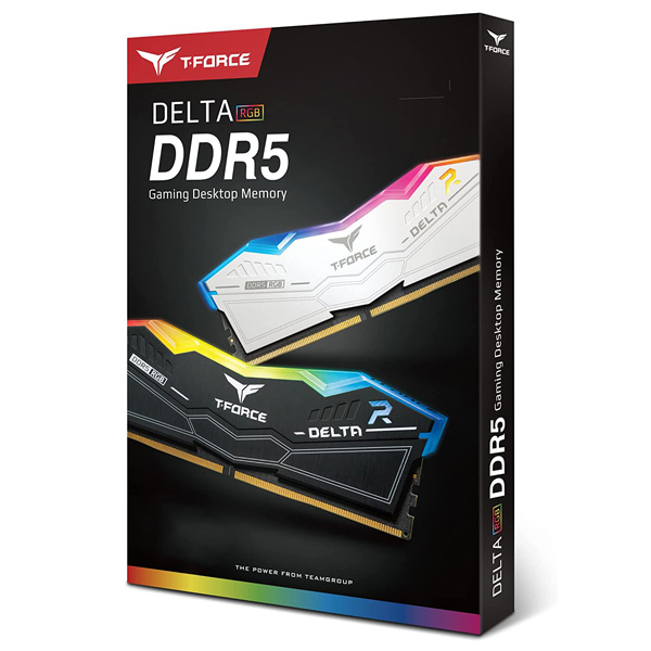 رم کامپیوتر DDR5 دو کاناله 5600 مگاهرتز CL36 تیم گروپ مدل DELTA RGB ظرفیت 32 گیگابایت
