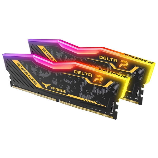 رم کامپیوتر DDR4 دو کاناله 3200 مگاهرتز CL16 تیم گروپ مدل DELTA TUF ظرفیت 16 گیگابایت