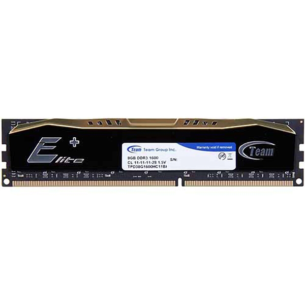 رم کامپیوتر DDR3 تک کاناله 1600 مگاهرتز CL11 تیم گروپ مدل ELITE PLUS ظرفیت 8 گیگابایت