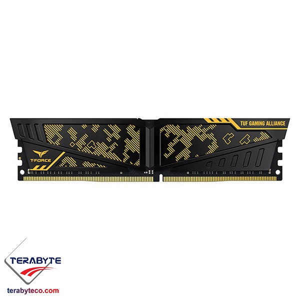 رم کامپیوتر DDR4 دو کاناله 2400 مگاهرتز CL14 تیم گروپ مدل VULCAN TUF Gaming ظرفیت 16 گیگابایت