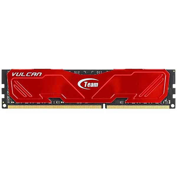 رم کامپیوتر DDR4 تک کاناله 2400 مگاهرتز CL14 تیم گروپ مدل VULCAN ظرفیت 8 گیگابایت