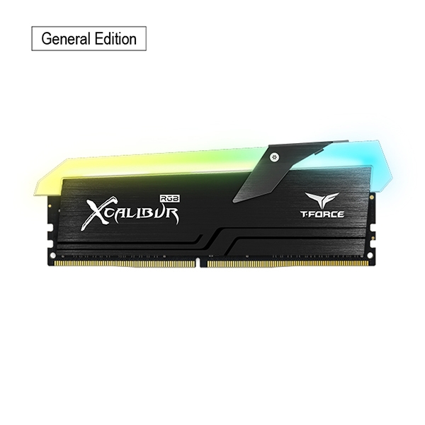 رم کامپیوتر DDR4 دو کاناله 3600 مگاهرتز CL18 تیم گروپ مدل XCALIBUR RGB ظرفیت 8 گیگابایت