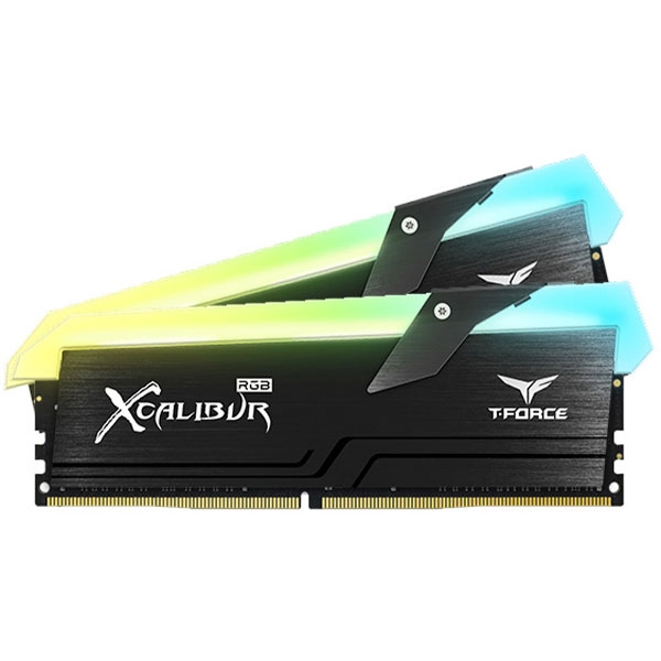 رم کامپیوتر DDR4 دو کاناله 3600 مگاهرتز CL18 تیم گروپ مدل XCALIBUR RGB ظرفیت 16 گیگابایت