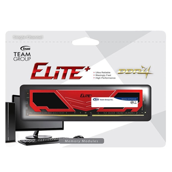 رم کامپیوتر DDR4 تک کاناله 3200 مگاهرتز CL22 تیم گروپ مدل ELITE PLUS ظرفیت 16 گیگابایت