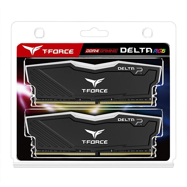 رم کامپیوتر DDR4 دو کاناله 3600 مگاهرتز CL18 تیم گروپ مدل DELTA RGB ظرفیت 16 گیگابایت