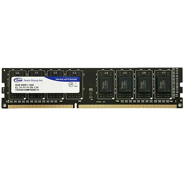 رم کامپیوتر DDR3 دو کاناله 1600 مگاهرتز CL11 تیم گروپ مدل ELITE ظرفیت 16 گیگابایت