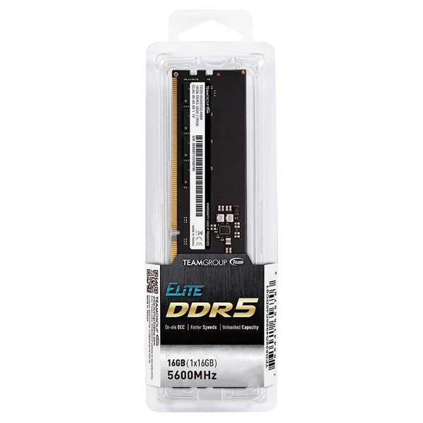 رم کامپیوتر DDR5 تک کاناله 5600 مگاهرتز CL46 تیم گروپ مدل ELITE ظرفیت 16 گیگابایت