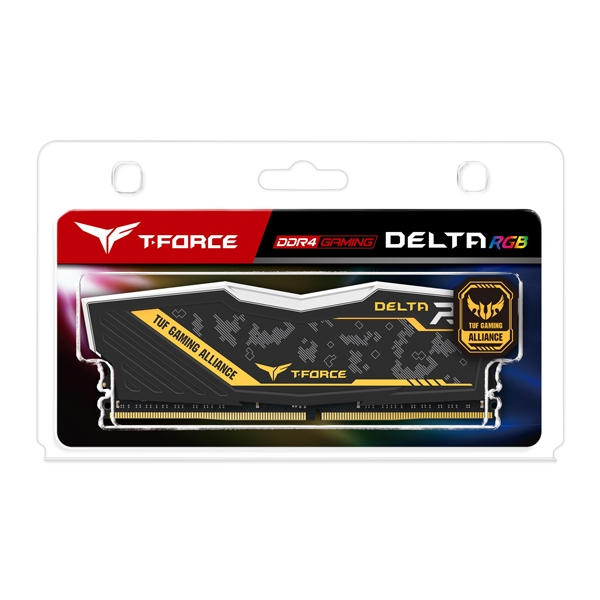 رم کامپیوتر DDR4 تک کاناله 3200 مگاهرتز CL16 تیم گروپ مدل DELTA TUF ظرفیت 16 گیگابایت