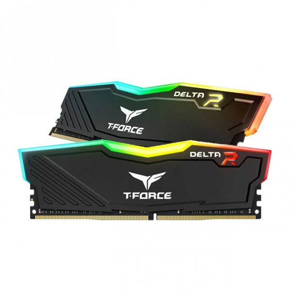 رم کامپیوتر DDR4 دو کاناله 3000 مگاهرتز CL16 تیم گروپ مدل DELTA RGB ظرفیت 16 گیگابایت