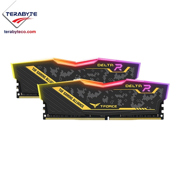 رم کامپیوتر DDR4 دو کاناله 2400 مگاهرتز CL16 تیم گروپ مدل DELTA TUF ظرفیت 16 گیگابایت