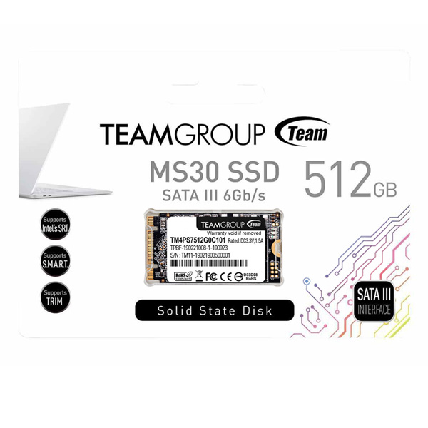 اس اس دی اینترنال M2 2242 تیم گروپ مدل MS30 ظرفیت 512 گیگابایت