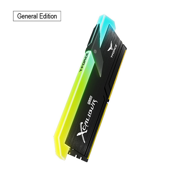 رم کامپیوتر DDR4 دو کاناله 4000 مگاهرتز CL18 تیم گروپ مدل XCALIBUR RGB ظرفیت 16 گیگابایت