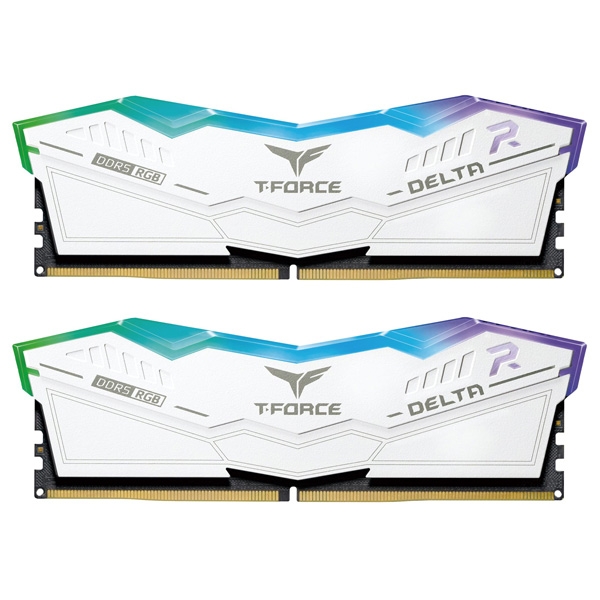 رم کامپیوتر DDR5 دو کاناله 6400 مگاهرتز CL40 تیم گروپ مدل DELTA RGB ظرفیت 32 گیگابایت