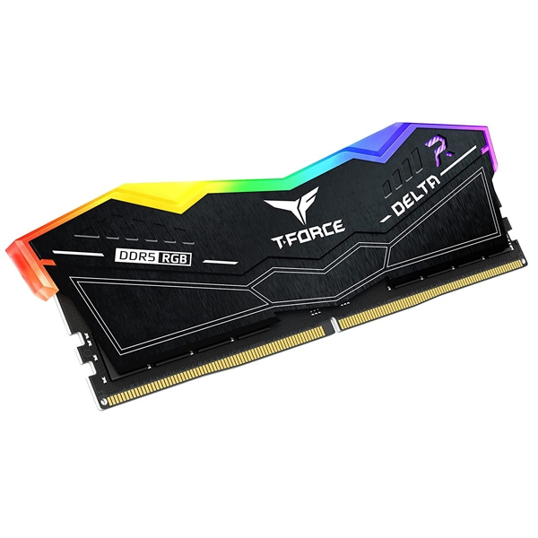 رم کامپیوتر DDR5 دو کاناله 6400 مگاهرتز CL40 تیم گروپ مدل DELTA RGB ظرفیت 32 گیگابایت
