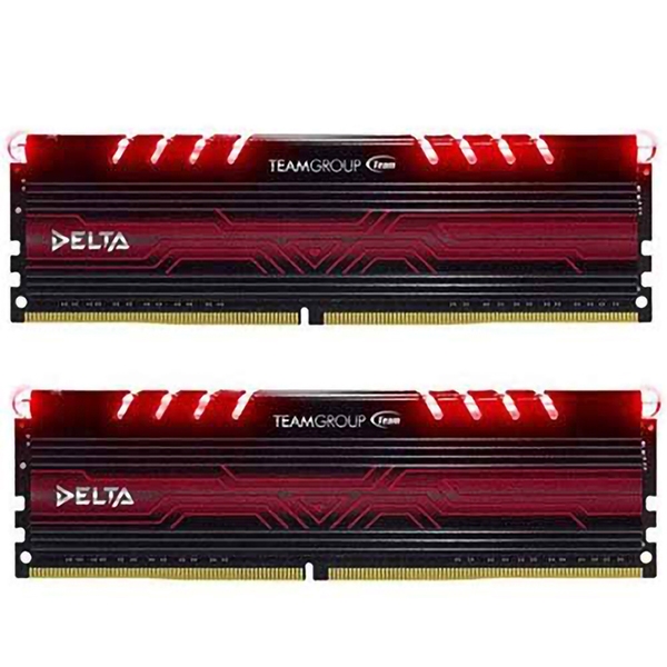 رم کامپیوتر DDR4 تک کاناله 2400 مگاهرتز CL15 تیم گروپ مدل DELTA ظرفیت 8 گیگابایت