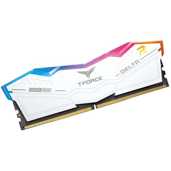 رم کامپیوتر DDR5 دو کاناله 6400 مگاهرتز CL40 تیم گروپ مدل DELTA RGB ظرفیت 32 گیگابایت
