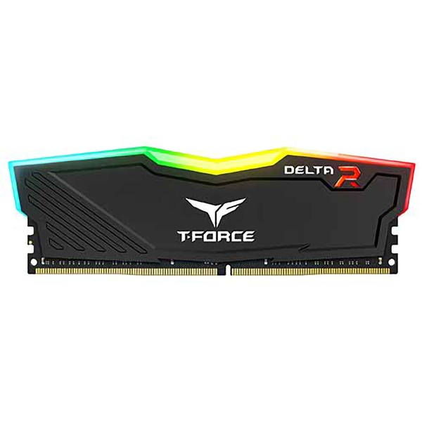 رم کامپیوتر DDR4 تک کاناله 2400 مگاهرتز CL16 تیم گروپ مدل DELTA RGB  ظرفیت 16 گیگابایت