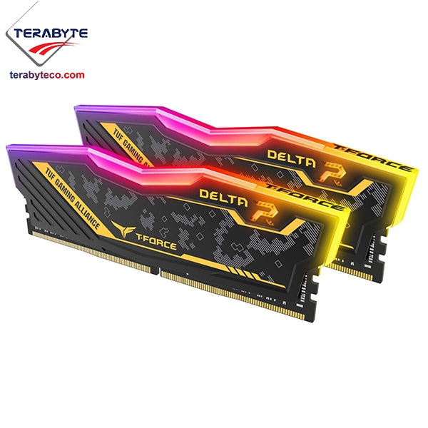 رم کامپیوتر DDR4 دو کاناله 2400 مگاهرتز CL16 تیم گروپ مدل DELTA TUF ظرفیت 32 گیگابایت