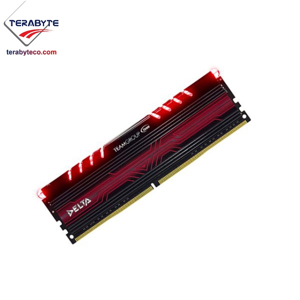 رم کامپیوتر DDR4 تک کاناله 2400 مگاهرتز CL15 تیم گروپ مدل DELTA ظرفیت 8 گیگابایت