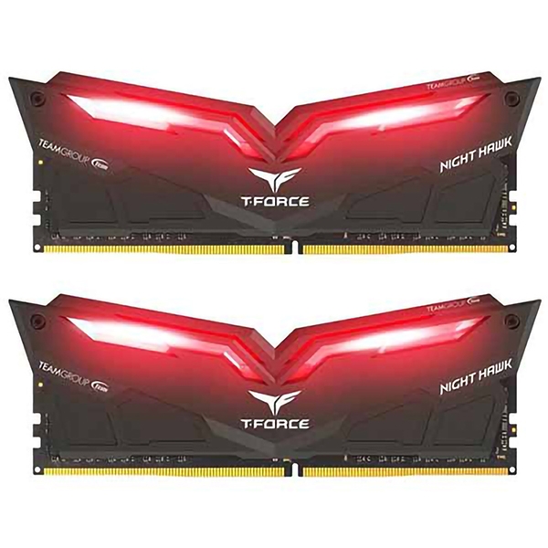 رم کامپیوتر DDR4 دو کاناله 2800 مگاهرتز CL16 تیم گروپ مدل NIGHT HAWK  ظرفیت 16 گیگابایت