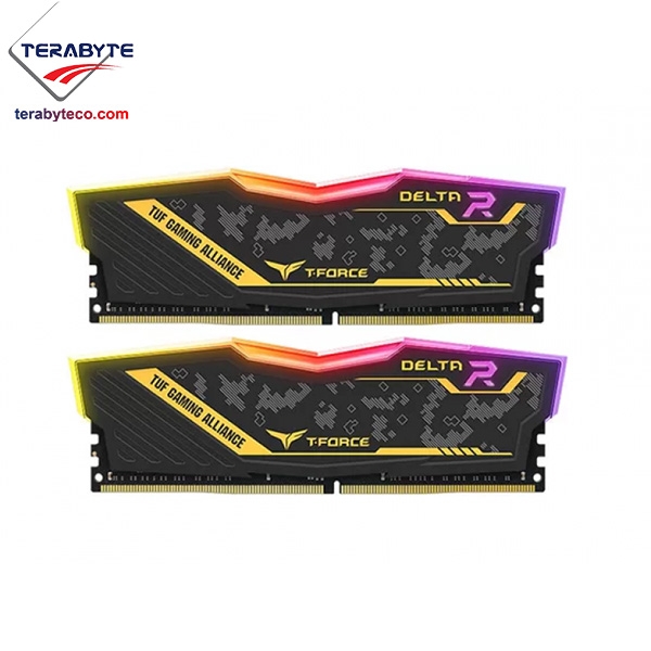 رم کامپیوتر DDR4 دو کاناله 2400 مگاهرتز CL16 تیم گروپ مدل DELTA TUF ظرفیت 16 گیگابایت