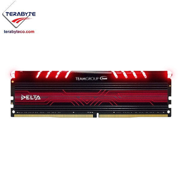 رم کامپیوتر DDR4 تک کاناله 2400 مگاهرتز CL15 تیم گروپ مدل DELTA ظرفیت 8 گیگابایت