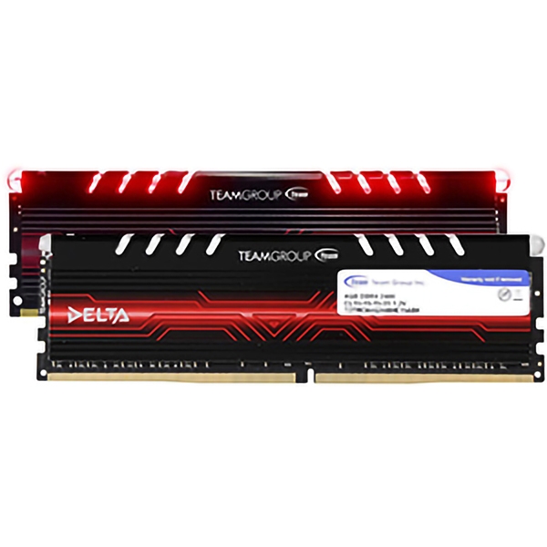 رم کامپیوتر DDR4 تک کاناله 2400 مگاهرتز CL15 تیم گروپ مدل DELTA ظرفیت 16 گیگابایت