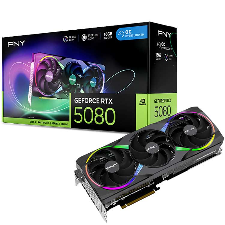 کارت گرافیک پی ان وای مدل GeForce RTX 5080 ARGB OC
