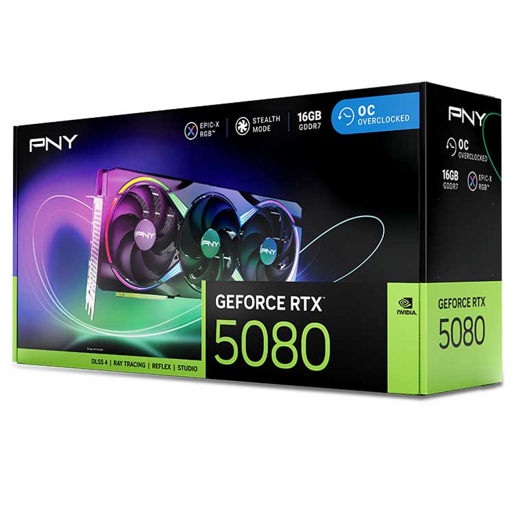 کارت گرافیک پی ان وای مدل GeForce RTX 5080 ARGB OC
