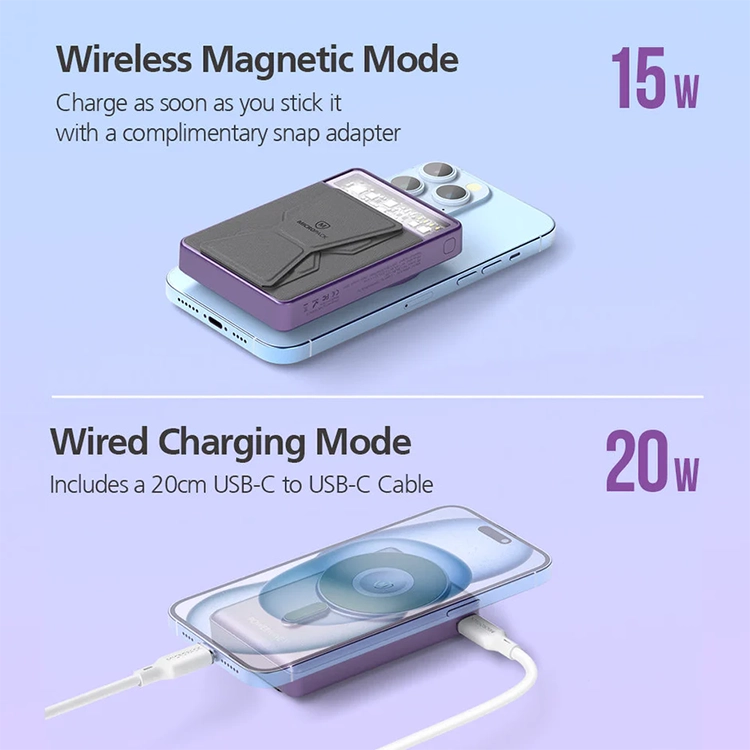 پاوربانک میکروپک مدل WPB-310 20W ظرفیت 10000mAh