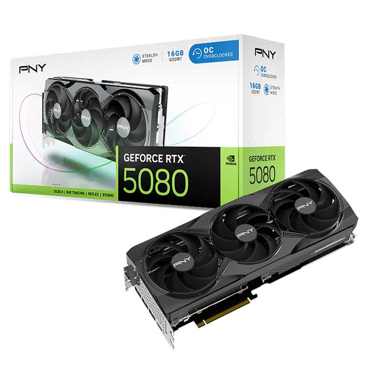 کارت گرافیک پی ان وای مدل GeForce RTX 5080 OC