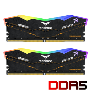 رم کامپیوتر DDR5 دو کاناله 6000 مگاهرتز CL38 تیم گروپ مدل DELTA RGB ظرفیت 64 گیگابایت